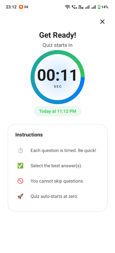 QuizCash App Screen